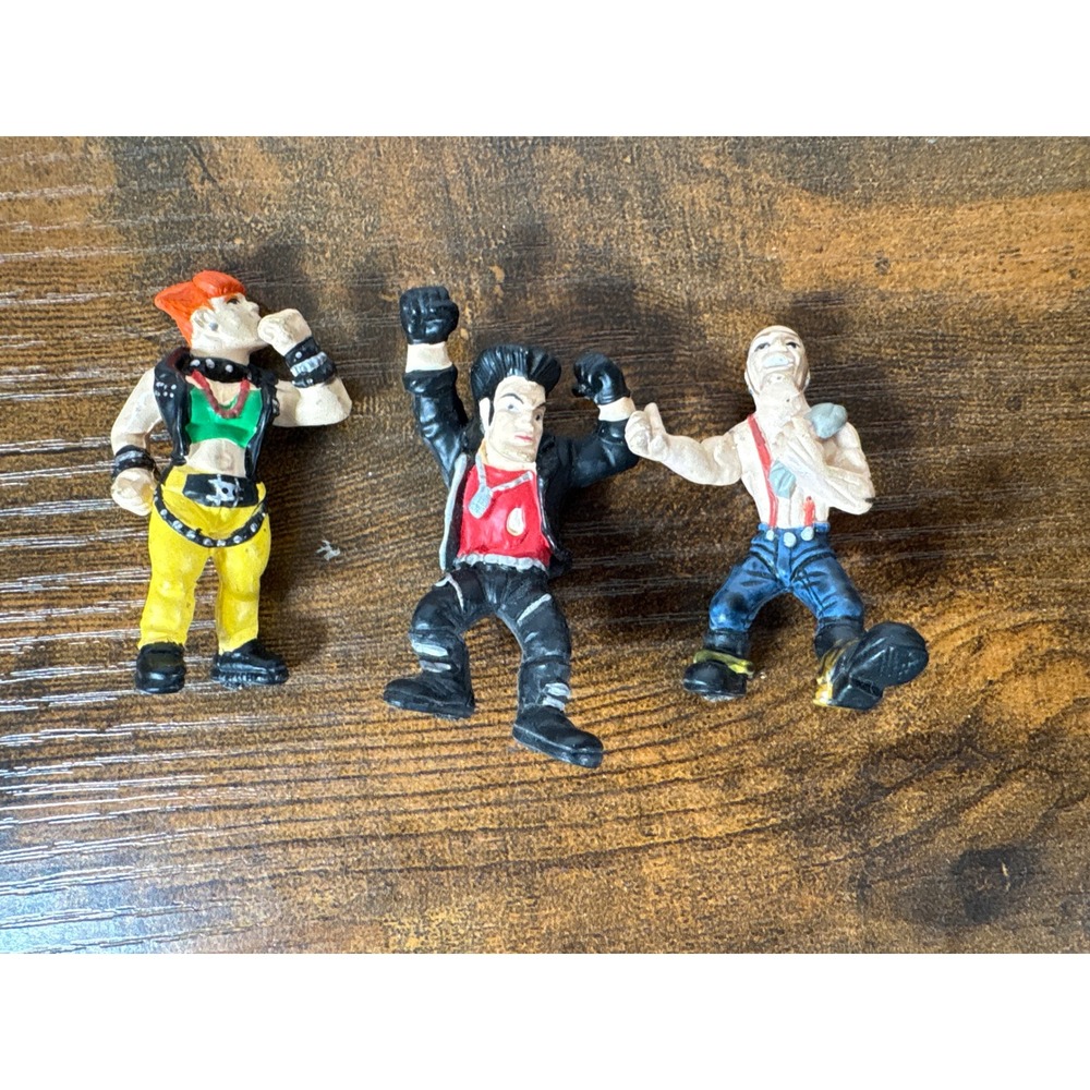 Vintage 2004 Homies Mijos Style Punk Greaser Skinhead Figures Set of 3 PVC Toy